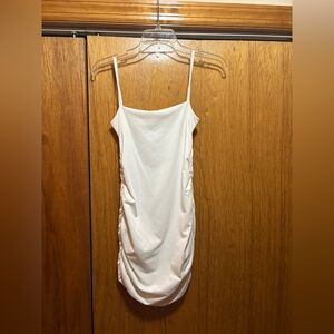 SHEIN white ruched bodycon cami dress